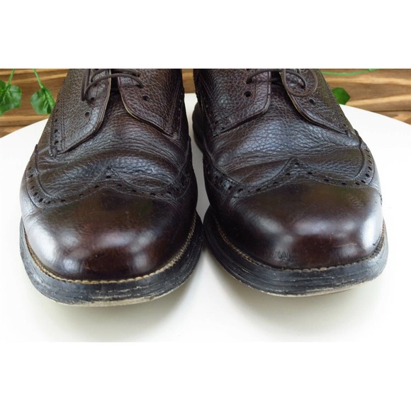 Cole Haan Grandos‎ Shoes Sz 9.5 M Brown Wingtip Oxfords Leather Men - Picture 2 of 8